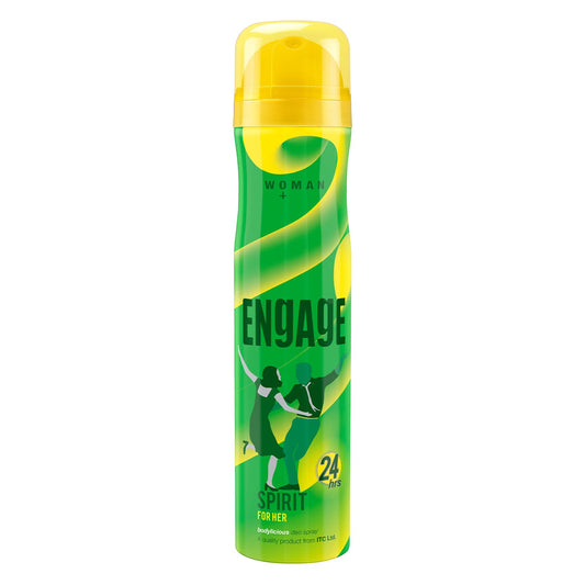 Engage Spirit Deodorant, For Women, Cheerful & Jolly Notes, Long-Lasting Engage Spirit Deodorant, For Women, Cheerful & Jolly Notes, Long-Lasting