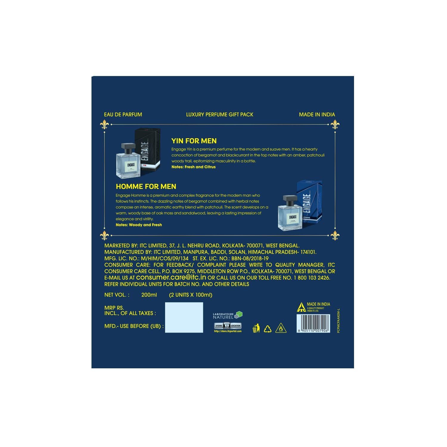 Engage Gift Luxury Perfume Set - Moments For Men, 200ml, Long Lasting, Assorted Pack, Fresh & Woody, Birthday Gift, Anniversary Gift, 100ml x 2 Engage Gift Luxury Perfume Set - Moments For Men, 200ml, Long Lasting, Assorted Pack, Fresh & Woody, Birthday Gift, Anniversary Gift, 100ml x 2