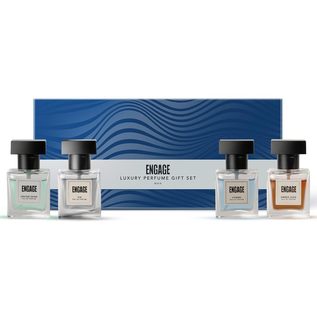 Engage Gift Assorted Luxury Perfume Set - For Men, 100ml, Long Lasting, Assorted Pack, Birthday Gift, Anniversary Gift, 25ml x 4 Engage Gift Assorted Luxury Perfume Set - For Men, 100ml, Long Lasting, Assorted Pack, Birthday Gift, Anniversary Gift, 25ml x 4