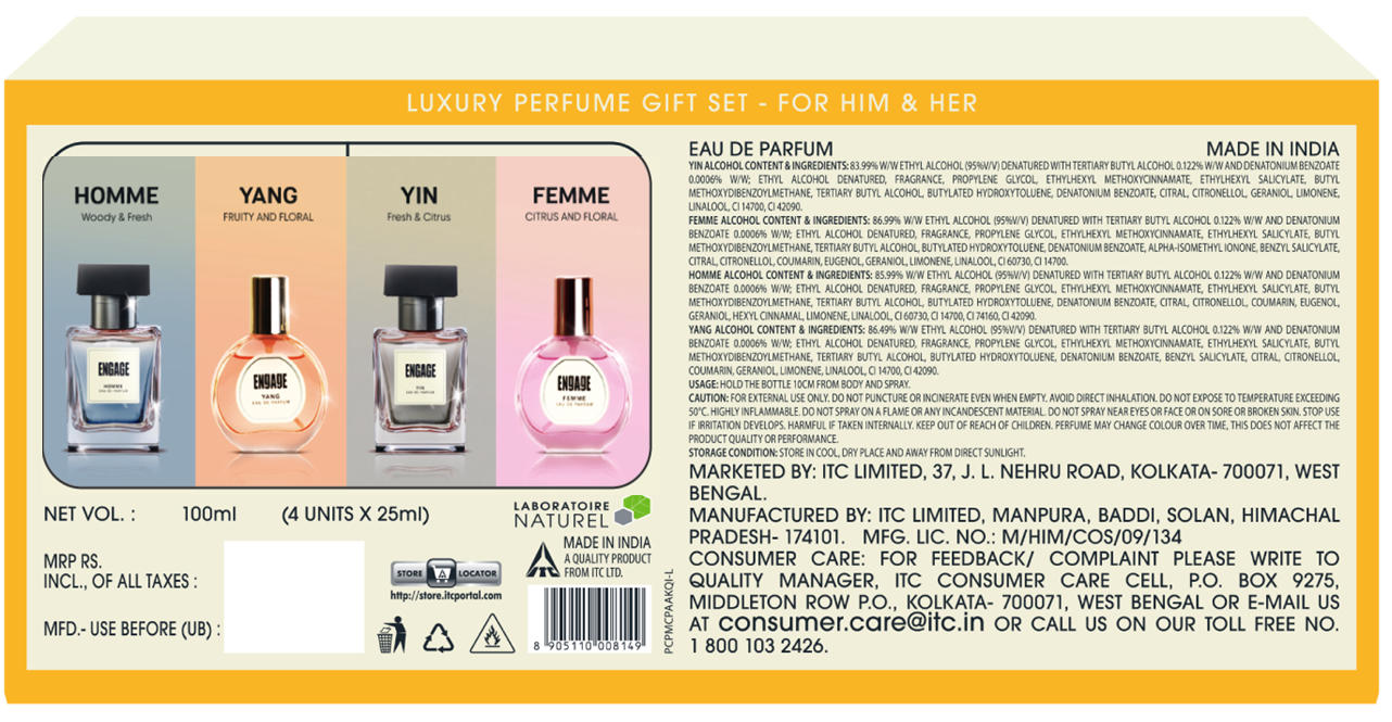 Engage Gift Assorted Luxury Perfume Set - For Men & Women, 100ml, Long Lasting, Assorted Pack, Wedding Gift, Anniversary Gift, 25ml x 4_9 Engage Gift Assorted Luxury Perfume Set - For Men & Women, 100ml, Long Lasting, Assorted Pack, Wedding Gift, Anniversary Gift, 25ml x 4_9