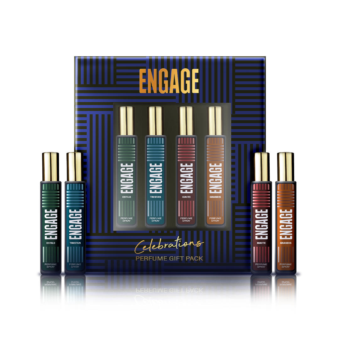 Engage Gift Perfume Set - Celebrations For Men, 100ml, Long Lasting, Assorted Pack, Birthday Gift, Anniversary Gift, 25ml x 4_8 Engage Gift Perfume Set - Celebrations For Men, 100ml, Long Lasting, Assorted Pack, Birthday Gift, Anniversary Gift, 25ml x 4_8