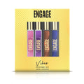 Engage Gift Perfume Set - Vibes For Men & Women, 100ml, Long Lasting, Assorted Pack, Birthday Gift, Anniversary Gift, 25ml x 4