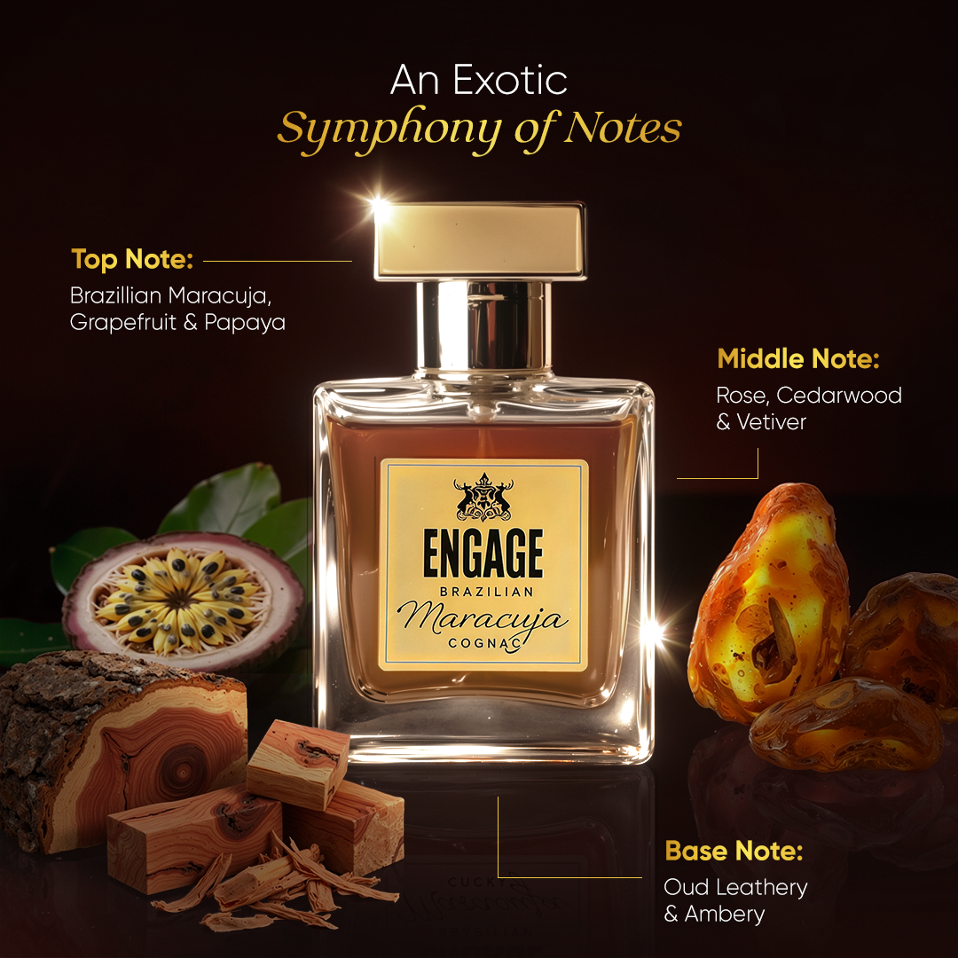 Engage Brazilian Maracuja Cognac Eau De Parfum for Men 50ml