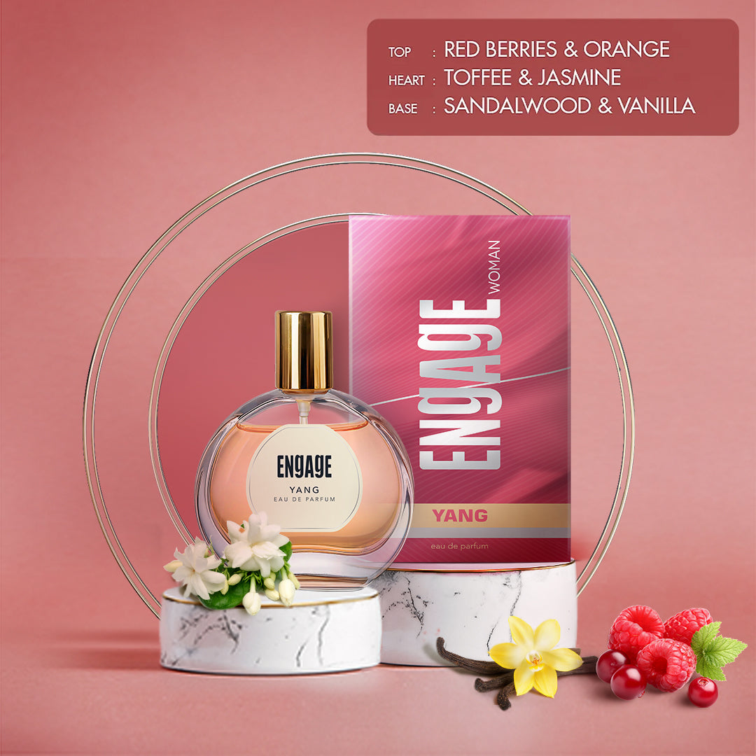 Engage Yang Eau De Parfum for Women, Fruity & Floral, Luxury & Skin Friendly, Long Lasting Fragrance 50ml