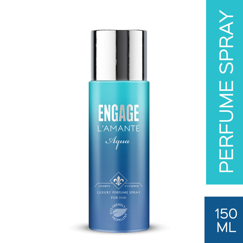 L'amante Aqua Perfume Spray For Him, Eco-Friendly Propellant, Soft Touch Spray