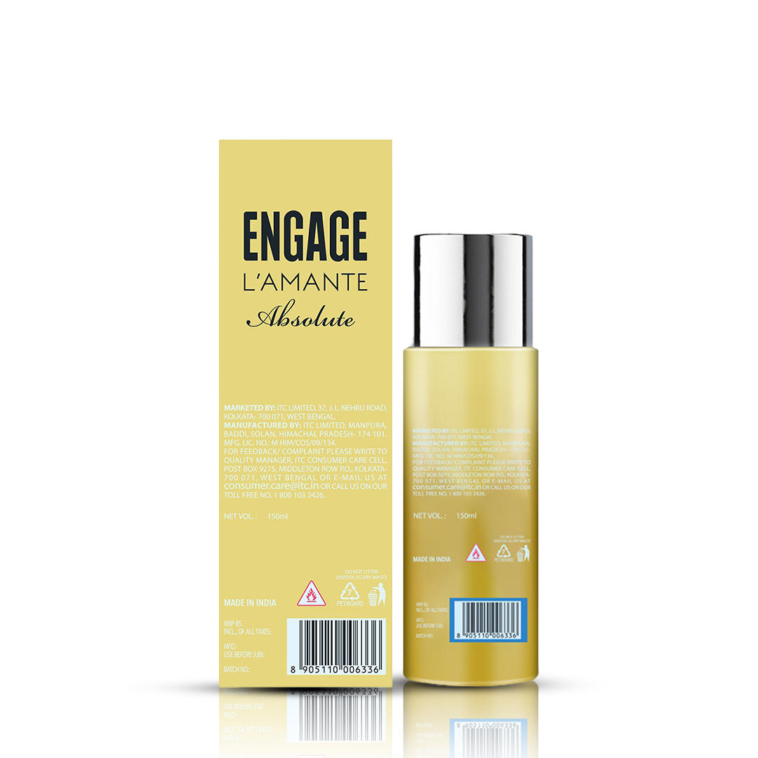 L'amante Absolute Perfume Spray For Him, Eco-Friendly Propellant, Soft Touch Spray