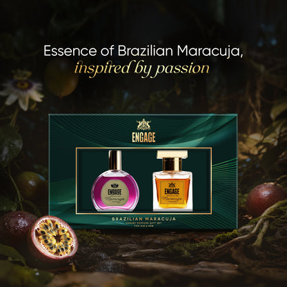 Engage Brazilian Maracuja Luxury Perfume Gift Set for Men & Women 25mlx2