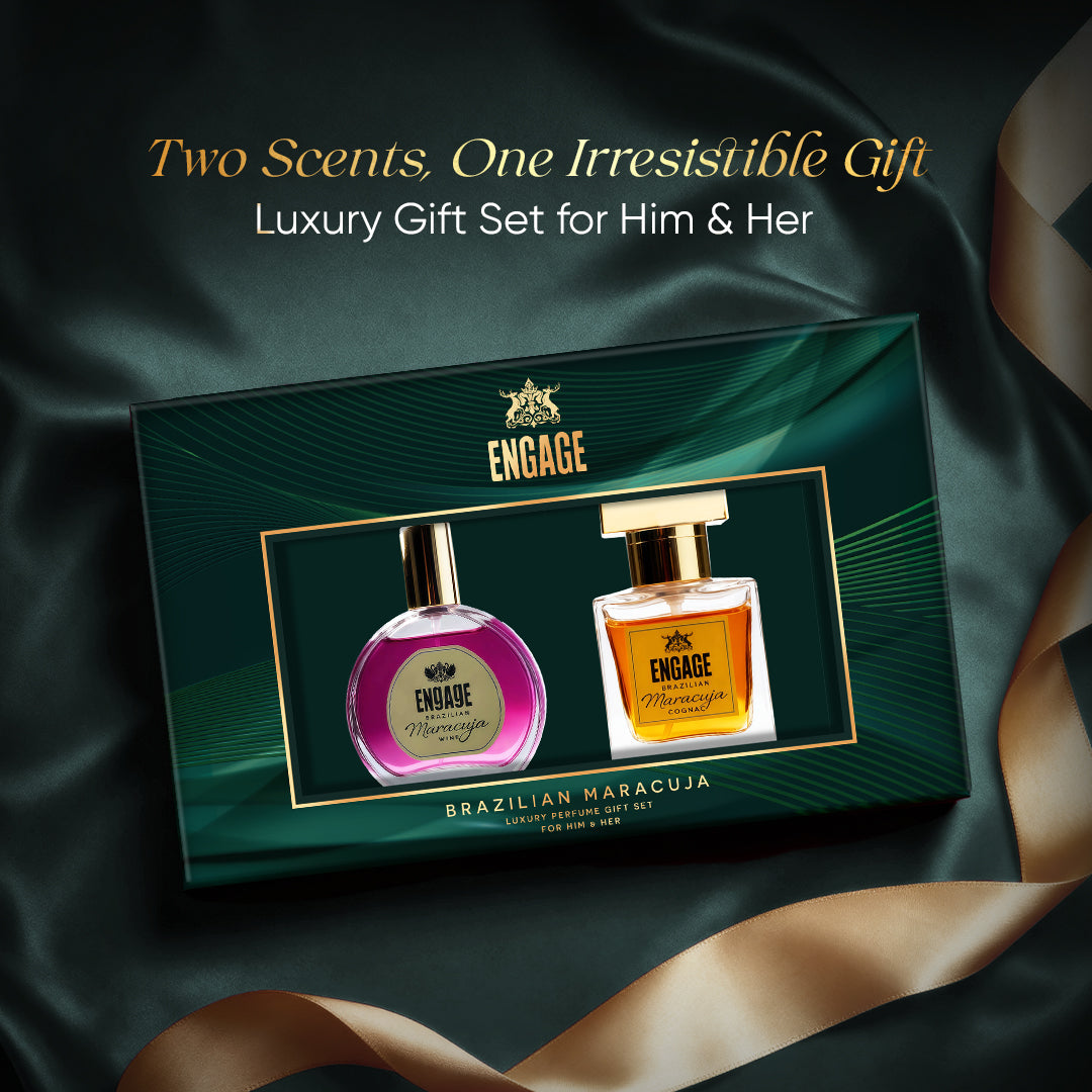 Engage Brazilian Maracuja Luxury Perfume Gift Set for Men & Women 25mlx2