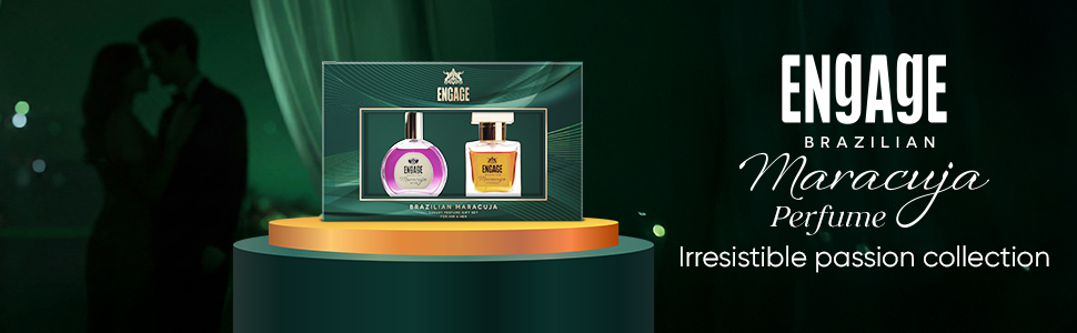 Engage Brazilian Maracuja Luxury Perfume Gift Set for Men & Women 25mlx2