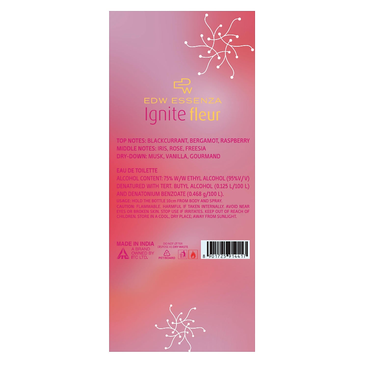 Ignite Fleur Luxury Perfume for Women, Travel Sized, Eau De Toilette, Floral & Fruity, Long-Lasting, 16ml