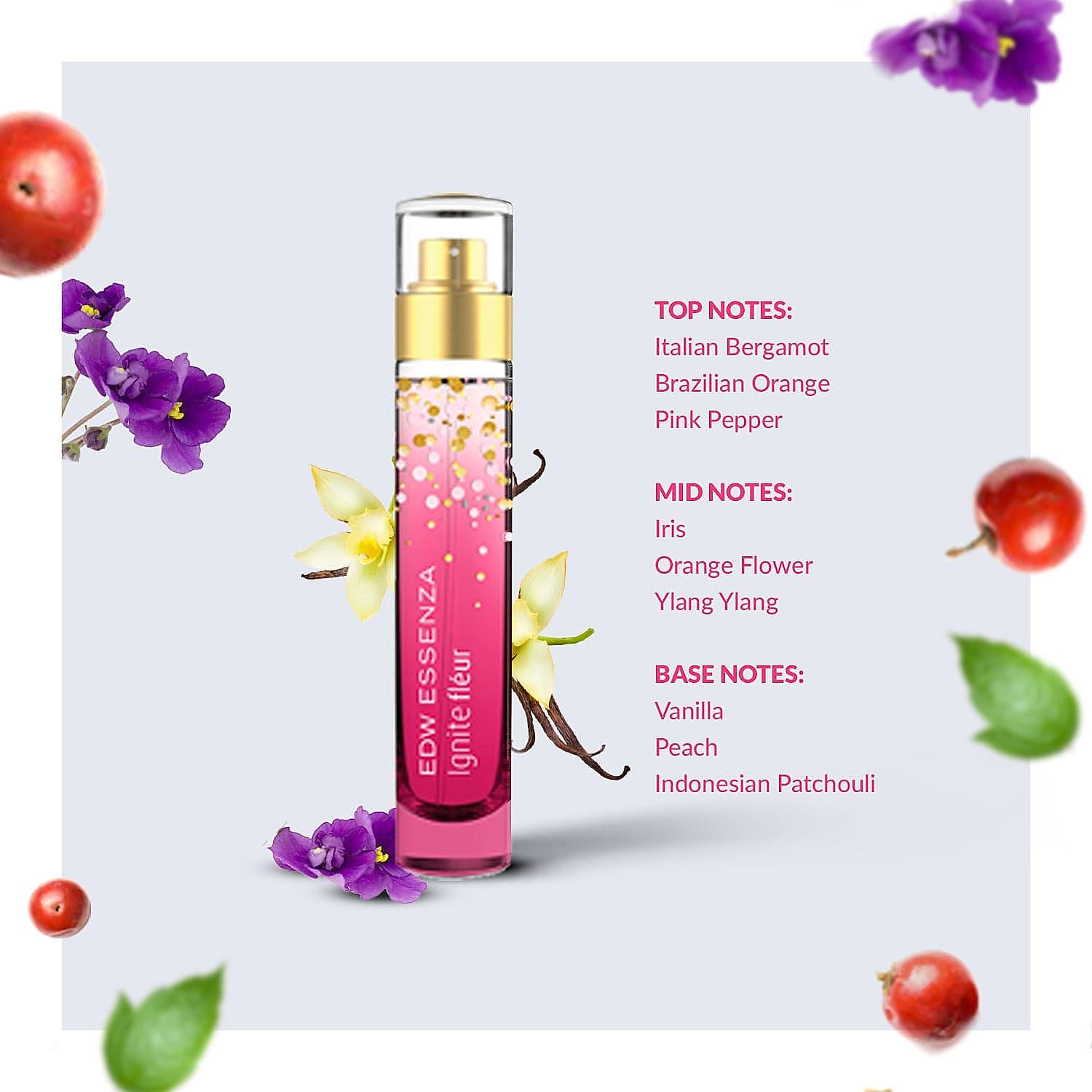 Ignite Fleur Luxury Perfume for Women, Travel Sized, Eau De Toilette, Floral & Fruity, Long-Lasting, 16ml
