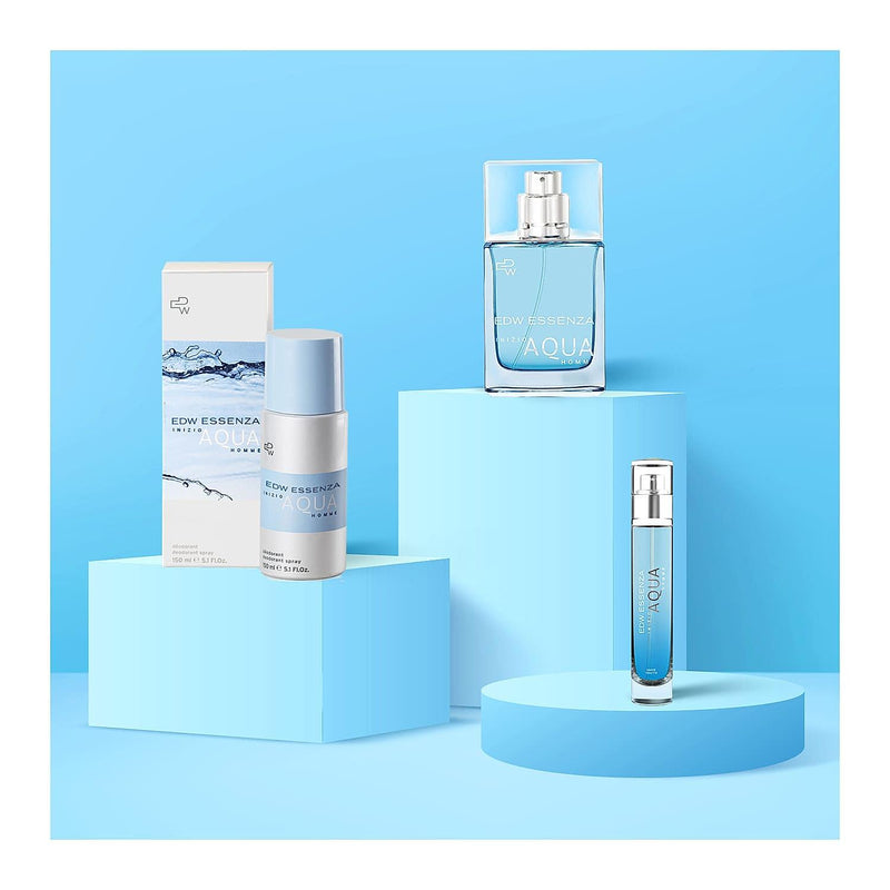 Inizio Aqua Homme Luxury Perfume for Men, Travel Sized, Eau De Toilette, Aqua & Citrus, Long-Lasting, 16ml