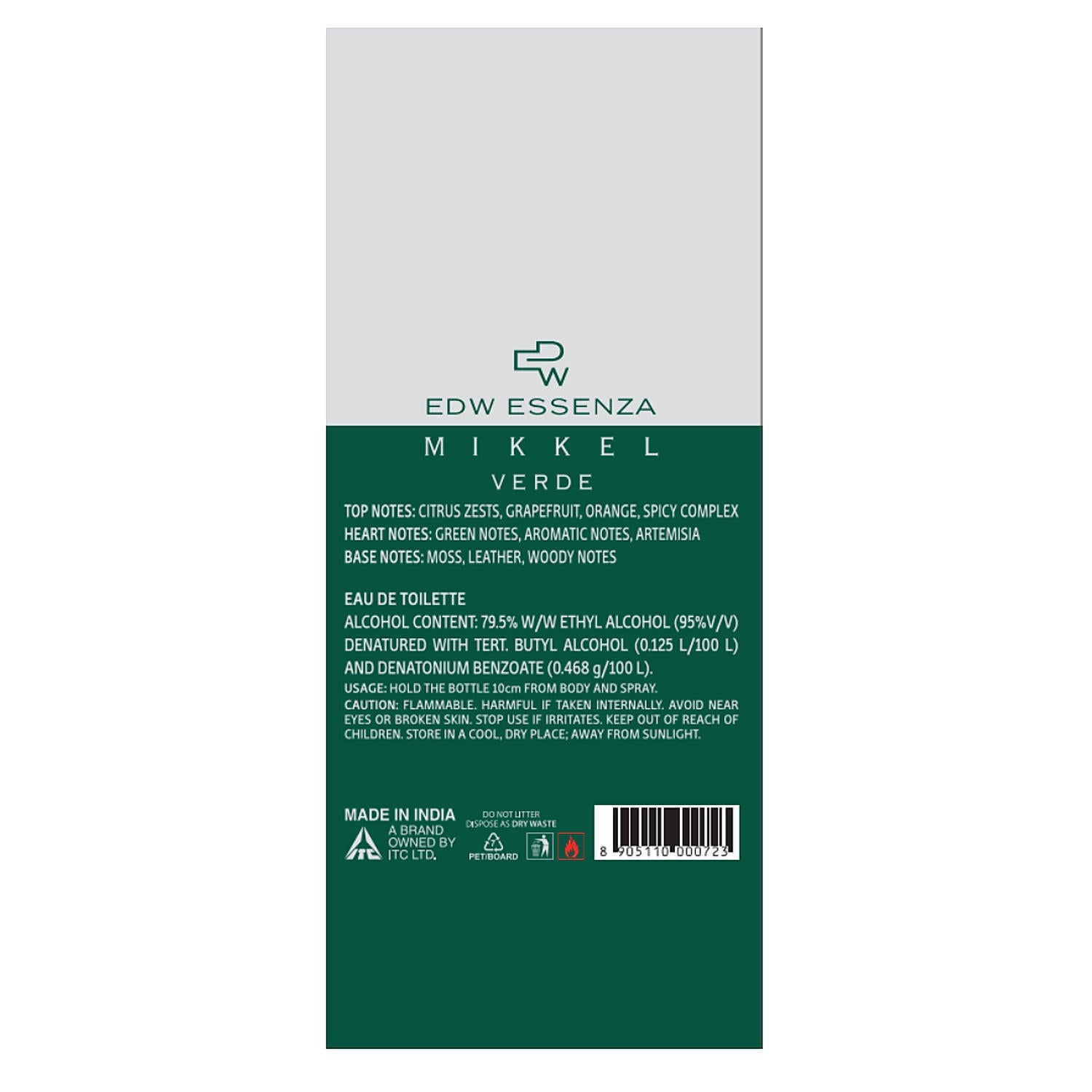 Mikkel Verde Luxury Perfume for Men, Travel Sized, Eau De Toilette, Earthy & Woody, Long-Lasting, 16ml