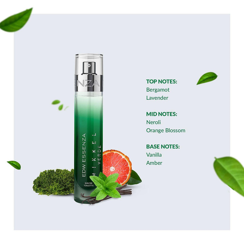 Mikkel Verde Luxury Perfume for Men, Travel Sized, Eau De Toilette, Earthy & Woody, Long-Lasting, 16ml