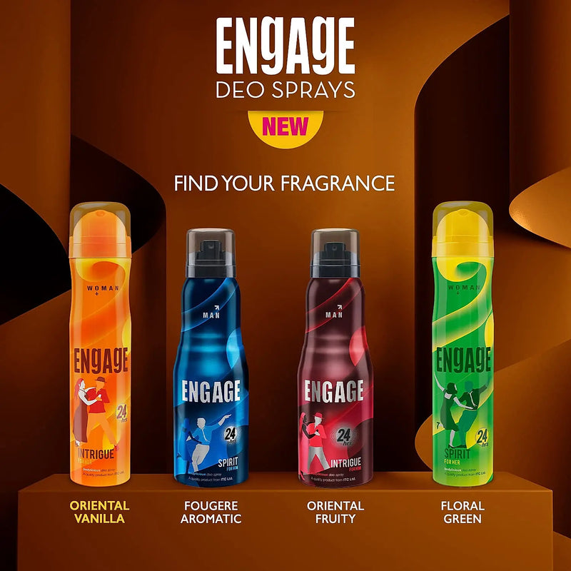 Engage Intrigue Deodorant, For Women, Sweet & Sophisticated Notes, Long-Lasting