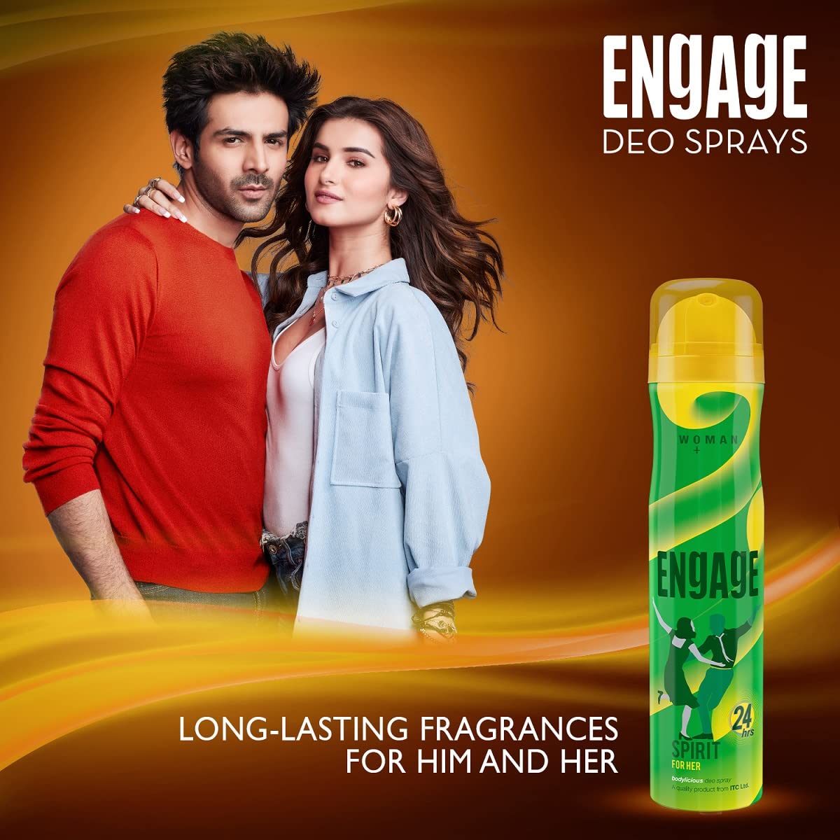 Engage Spirit Deodorant, For Women, Cheerful & Jolly Notes, Long-Lasting