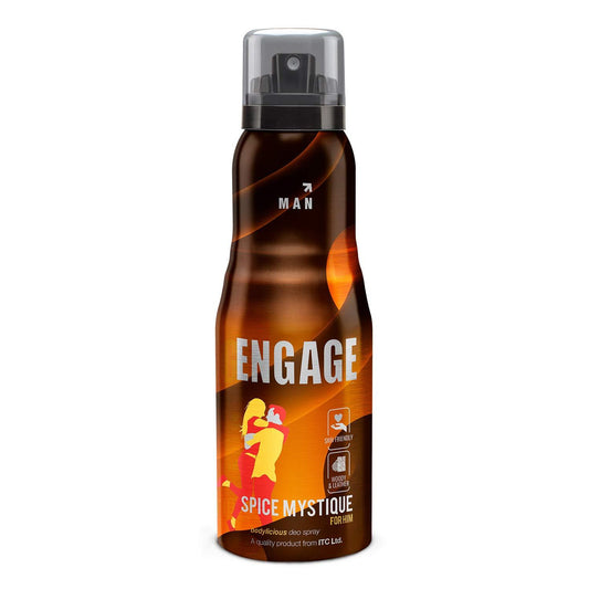 Engage Spice Mystique Deodorant, For Men, Woody & Leathery Notes, Long-Lasting