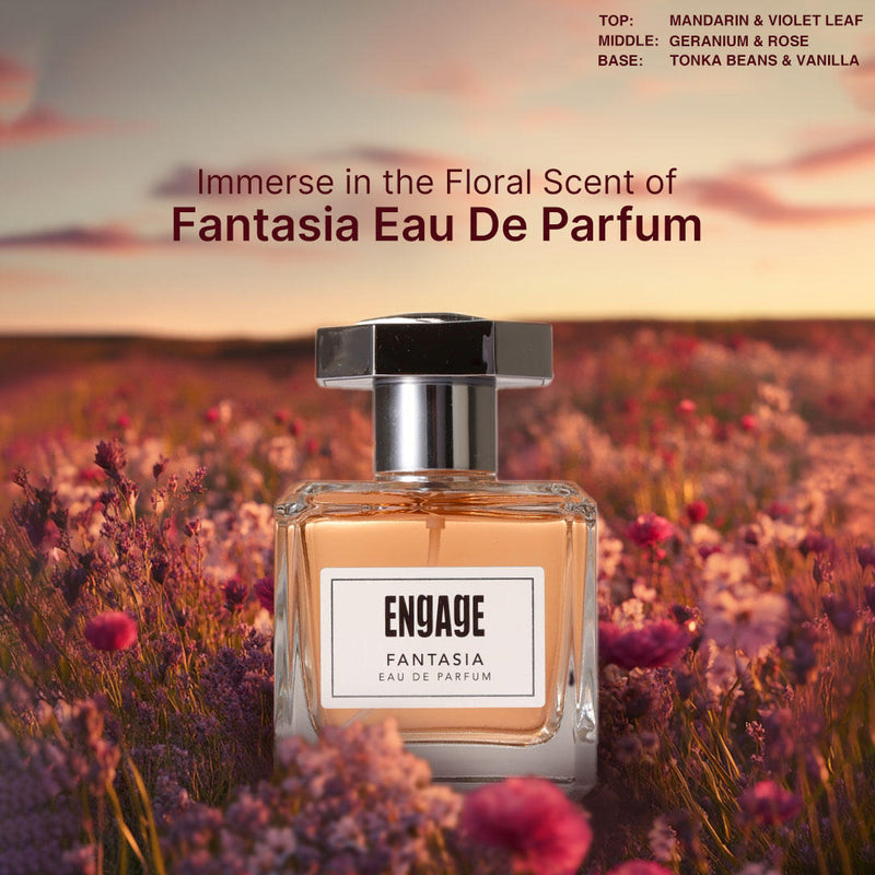 Engage Gift - Exquisite Collection Luxury Beauty Set for Women, Fantasia Eau De Parfum (100ml) & Fantasia Shower Gel (250ml), Combo Set of 2, Gift For Women, Anniversary Gift
