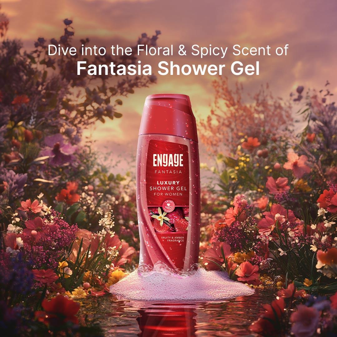 Engage Gift - Exquisite Collection Luxury Beauty Set for Women, Fantasia Eau De Parfum (100ml) & Fantasia Shower Gel (250ml), Combo Set of 2, Gift For Women, Anniversary Gift