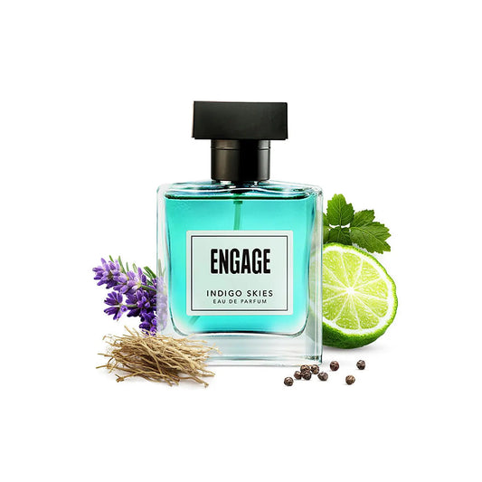 Indigo Skies Perfume for Men, Eau de Parfum, Earthy & Aqua, Long-Lasting