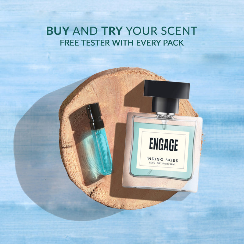 Indigo Skies Perfume for Men, Eau de Parfum, Earthy & Aqua, Long-Lasting