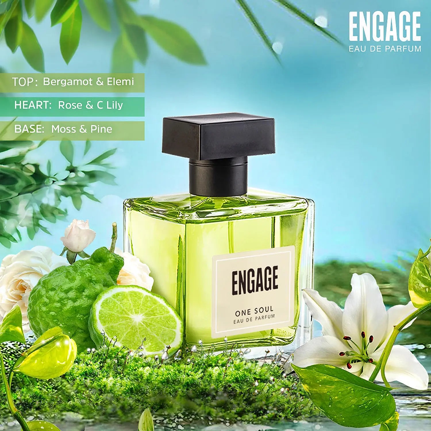One Soul Gender-Free Perfume, Eau de Parfum, Citrus & Spicy, Long-Lasting