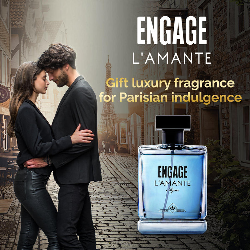 Engage Gift Luxury Perfume Set - L'amante Moments Gift Box For Men, 100 ml, Long Lasting, Birthday Gift, Anniversary Gift