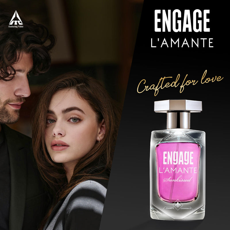 Engage Gift Luxury Perfume Set - L'amante Moments Gift Box For Women, 100 ml, Long Lasting, Birthday Gift, Anniversary Gift