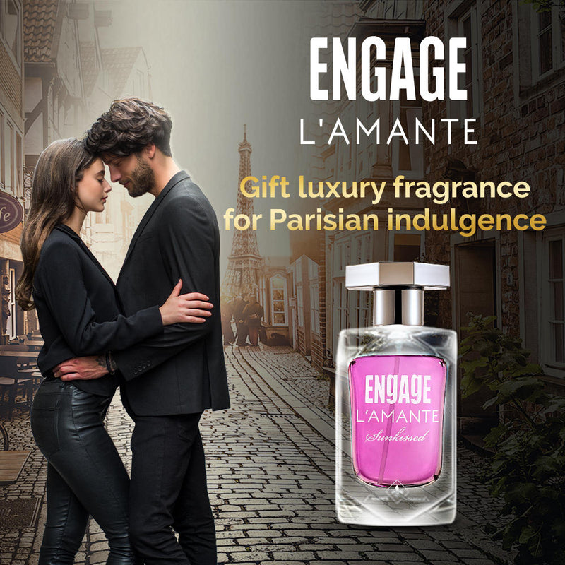 Engage Gift Luxury Perfume Set - L'amante Moments Gift Box For Women, 100 ml, Long Lasting, Birthday Gift, Anniversary Gift