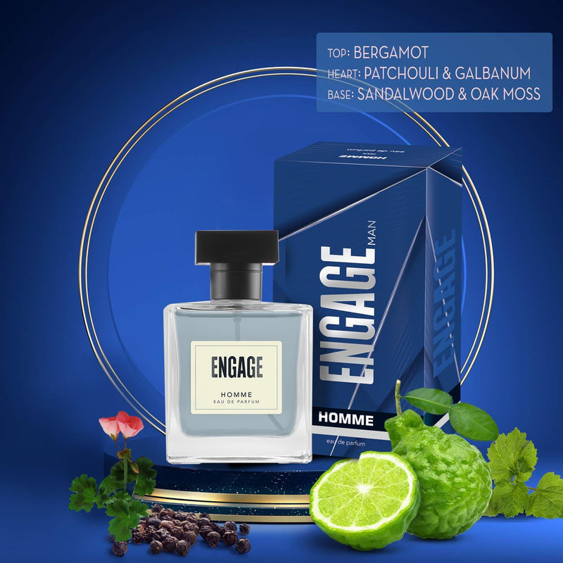 Engage Gift Luxury Perfume Set - Moments For Men & Women, 200ml, Long Lasting, Assorted Pack, Fresh & Floral, Wedding Gift, Anniversary Gift, 100ml x 2