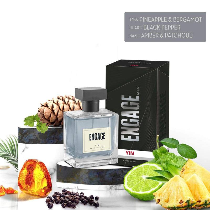 Engage Gift Luxury Perfume Set - Moments For Men, 200ml, Long Lasting, Assorted Pack, Fresh & Woody, Birthday Gift, Anniversary Gift, 100ml x 2
