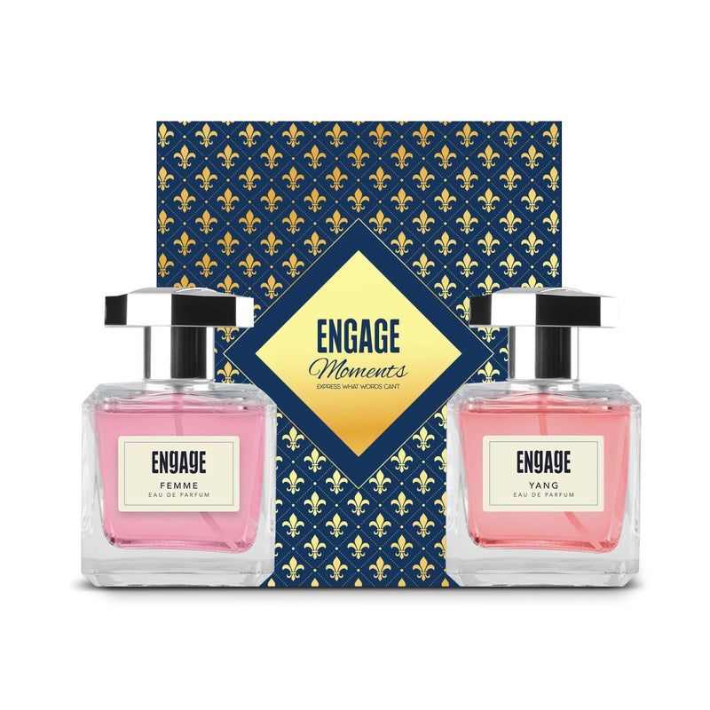 Engage Gift Luxury Perfume Set - Moments For Women, 200ml, Long Lasting, Assorted Pack, Fruity & Floral, Birthday Gift, Anniversary Gift, 100ml x 2