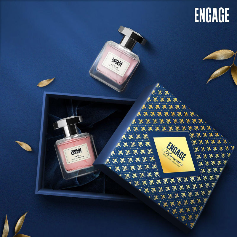 Engage Gift Luxury Perfume Set - Moments For Women, 200ml, Long Lasting, Assorted Pack, Fruity & Floral, Birthday Gift, Anniversary Gift, 100ml x 2