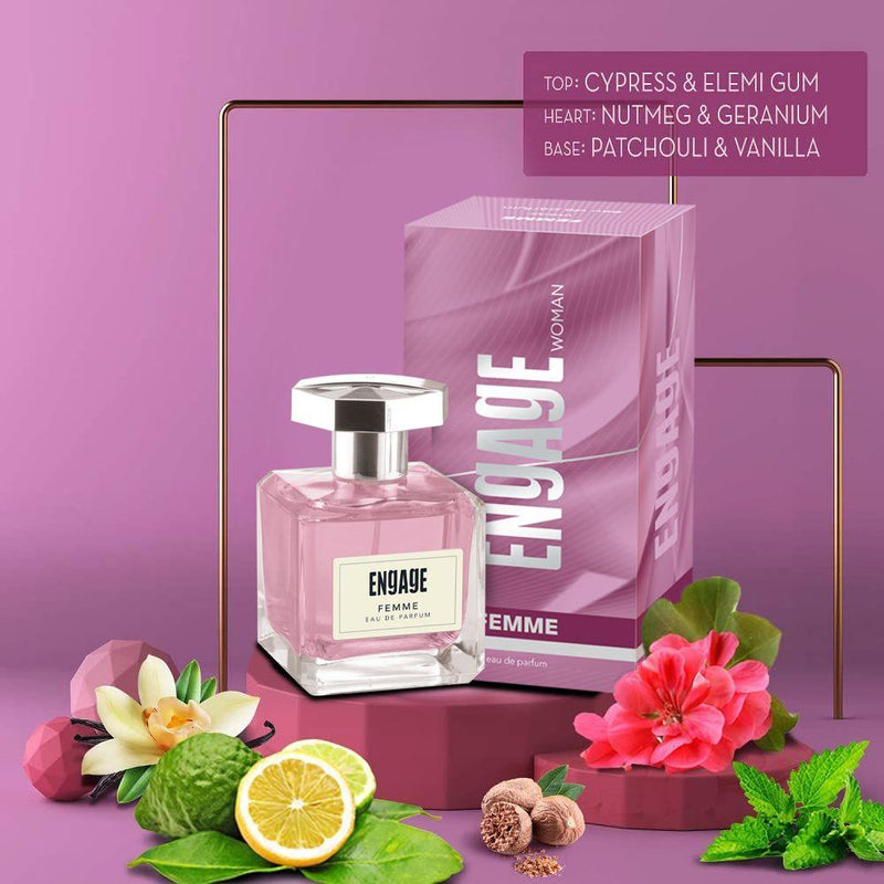 Engage Gift Luxury Perfume Set - Moments For Women, 200ml, Long Lasting, Assorted Pack, Fruity & Floral, Birthday Gift, Anniversary Gift, 100ml x 2