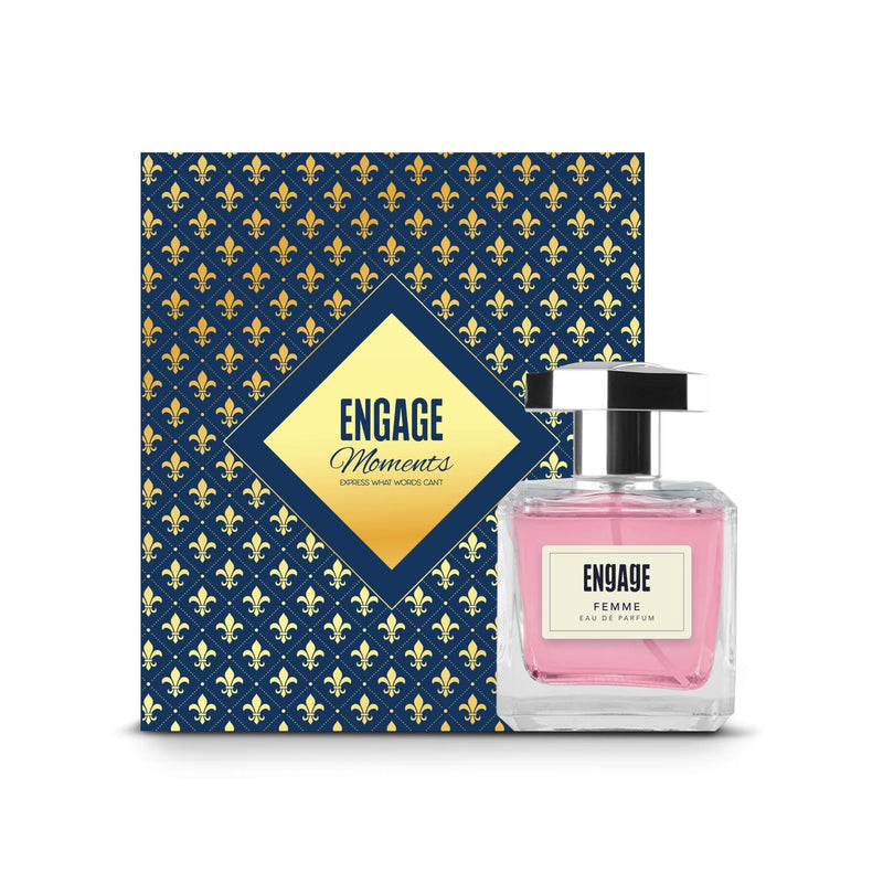 Engage Gift Luxury Perfume Set - Moments For Women, 100ml, Long Lasting, Floral & Fruity, Birthday Gift, Anniversary Gift