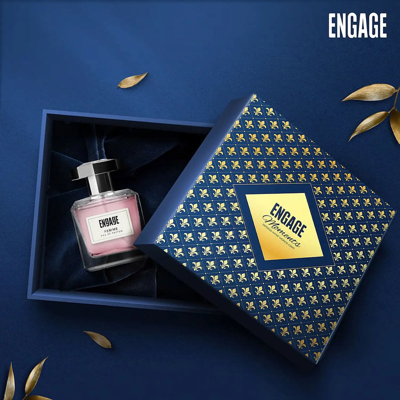Engage Gift Luxury Perfume Set - Moments For Women, 100ml, Long Lasting, Floral & Fruity, Birthday Gift, Anniversary Gift