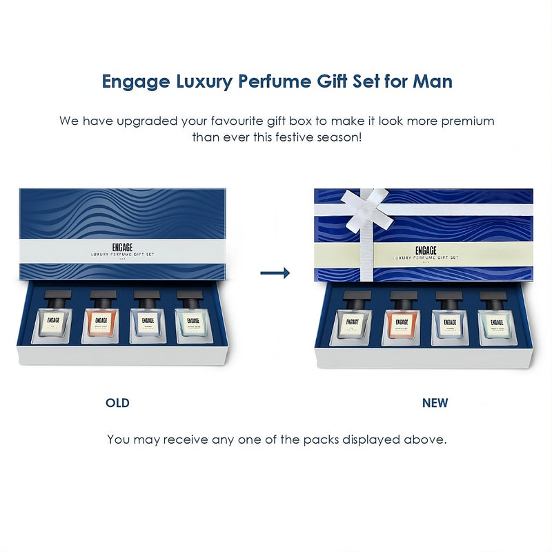Engage Gift Assorted Luxury Perfume Set - For Men, 100ml, Long Lasting, Assorted Pack, Birthday Gift, Anniversary Gift, 25ml x 4