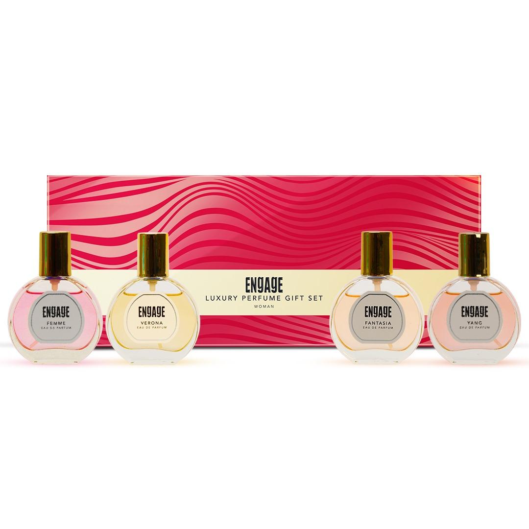 Engage Gift Assorted Luxury Perfume Set - For Women, 100ml, Long Lasting, Assorted Pack, Birthday Gift, Anniversary Gift, 25ml x 4