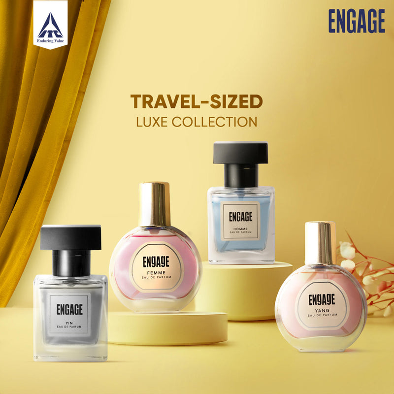 Engage Gift Assorted Luxury Perfume Set - For Men & Women, 100ml, Long Lasting, Assorted Pack, Wedding Gift, Anniversary Gift, 25ml x 4