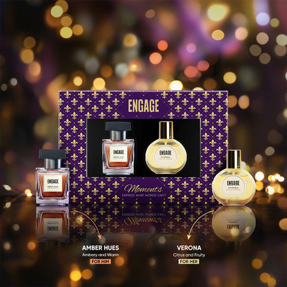 Engage Gift Luxury Perfume Set Moments For Men Women, 100ml