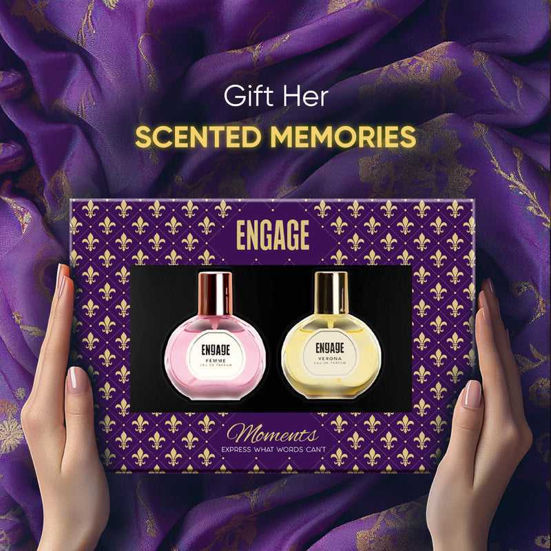 Engage Gift Luxury Perfume Set - Moments For Women, 100ml, Long Lasting, Assorted Pack, Birthday Gift, Anniversary Gift, 50ml x 2