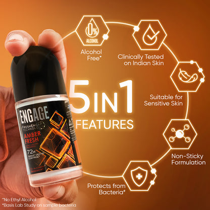 Engage Roll On Amber Fresh 50mL